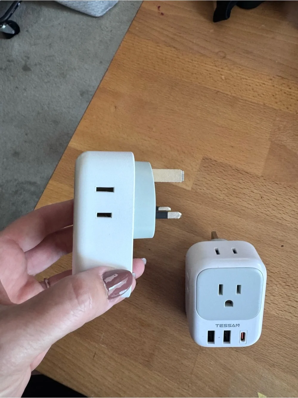 EUROPEAN Adapter USB Wall Charger Outlet with 3 USB Ports (Pack of 2)
